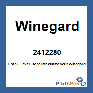 Winegard 2412280; Crank Cover Decal