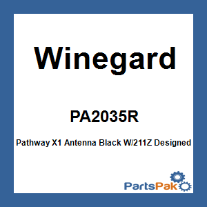 Winegard PA2035R; Pathway X1 Antenna Black W/211Z