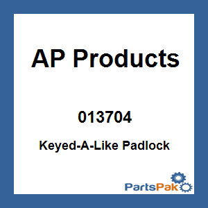 AP Products 013704; Keyed-A-Like Padlock
