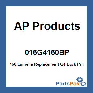 AP Products 016G4160BP; 160-Lumens Replacement G4 Back Pin