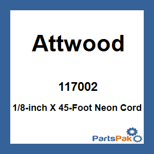 Attwood 117002; 1/8-inch X 45-Foot Neon Cord