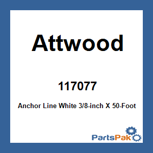 Attwood 117077; Anchor Line White 3/8-inch X 50-Foot