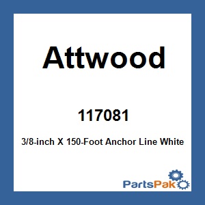 Attwood 117081; 3/8-inch X 150-Foot Anchor Line White