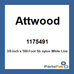 Attwood 1175491; 3/8-inch x 500-Foot Sb nylon White Line Rope