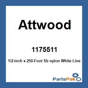 Attwood 1175511; 1/2-inch x 250-Foot Sb nylon White Line Rope