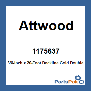 Attwood 1175637; 3/8-inch x 20-Foot Dockline Gold Double Braided
