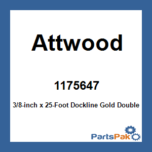 Attwood 1175647; 3/8-inch x 25-Foot Dockline Gold Double Braided