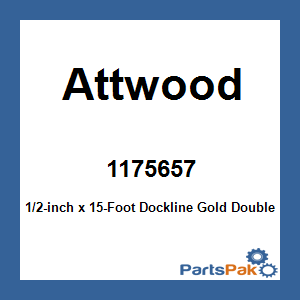 Attwood 1175657; 1/2-inch x 15-Foot Dockline Gold Double Braided