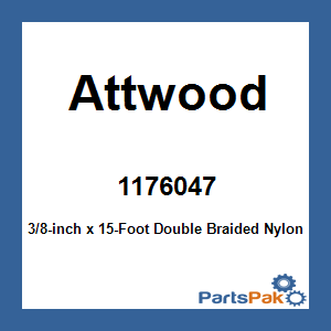 Attwood 1176047; 3/8-inch x 15-Foot Double Braided Nylon Line Rope