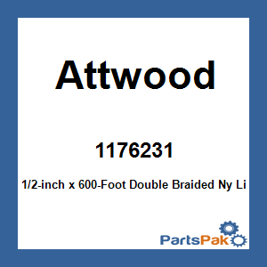 Attwood 1176231; 1/2-inch x 600-Foot Double Braided Ny Line Rope