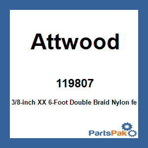 Attwood 119807; 3/8-inch XX 6-Foot Double Braid Nylon fender Line