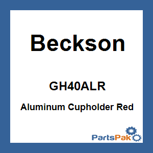 Beckson GH40ALR; Aluminum Cupholder Red