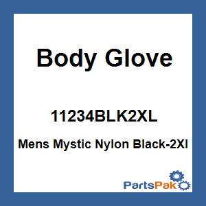 Body Glove 11234BLK2XL; Mens Mystic Nylon Black-2Xl