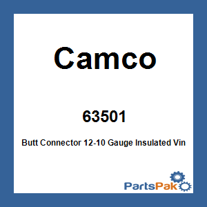 Camco 63501; Butt Connector 12-10 Gauge Insulated Vinyl