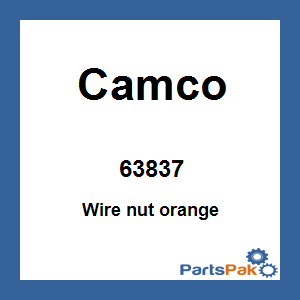 Camco 63837; Wire nut orange