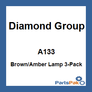 Diamond Group A133; Brown/Amber Lamp 3-Pack