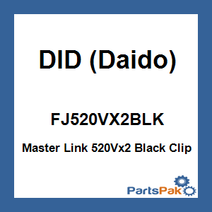 DID (Daido) FJ520VX2BLK; Master Link 520Vx2 Black Clip