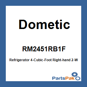 Dometic RM2451RB1F; Refrigerator 4-Cubic-Foot Right-hand 2-Way Black