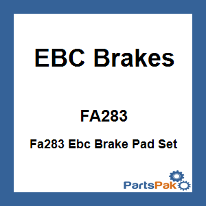 EBC Brakes FA283; Fa283 Ebc Brake Pad Set