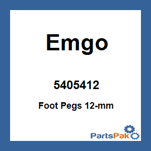 Emgo 5405412; Foot Pegs 12-mm