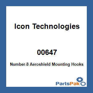 Icon Technologies 00647; Number-8 Aeroshield Mounting Hooks