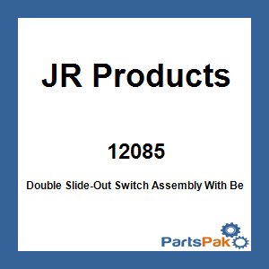 JR Products 12085; Double Slide-Out Switch Assembly With Bezel White