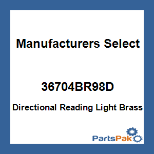 Manufacturers Select 36704BR98D; Directional Reading Light Brass