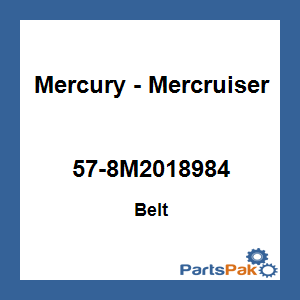 Quicksilver 57-8M2018984; Belt Replaces Mercury / Mercruiser