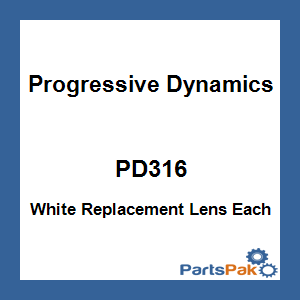 Progressive Dynamics PD316; White Replacement Lens Each