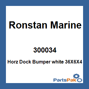 Ronstan Marine 300034; Horz Dock Bumper white 36X6X4