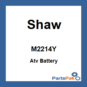 Shaw M2214Y; Atv Battery