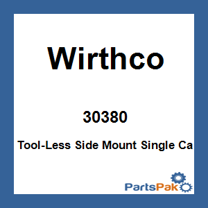 Wirthco 30380; Tool-Less Side Mount Single Ca