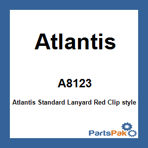 Atlantis A8123; Atlantis Standard Lanyard Red