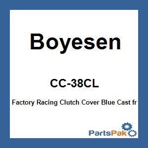 Boyesen CC-38CL; Factory Racing Clutch Cover Blue