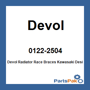Devol 0122-2504; Devol Radiator Race Braces Fits Kawasaki