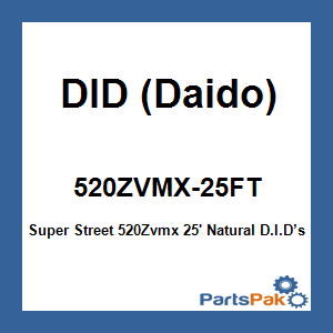 DID (Daido) 520ZVMX-25FT; Super Street 520Zvmx 25' Natural