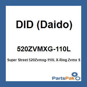 DID (Daido) 520ZVMXG-110L; Super Street 520Zvmxg-110L X-Ring Zvmx Series Gold