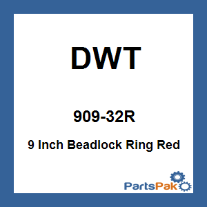 DWT 909-32R; 9 Inch Beadlock Ring Red