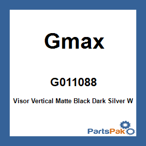 Gmax G011088; Visor Vertical Matte Black Dark Silver W / Screws Gm-11