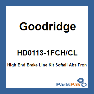 Goodridge HD0113-1FCH/CL; High End Brake Line Kit Softail Abs Front