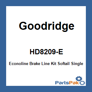 Goodridge HD8209-E; Econoline Brake Line Kit Softail Single Front