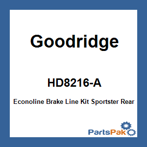 Goodridge HD8216-A; Econoline Brake Line Kit Sportster Rear
