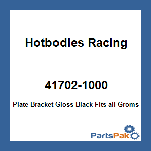 Hotbodies Racing 41702-1000; Plate Bracket Gloss Black