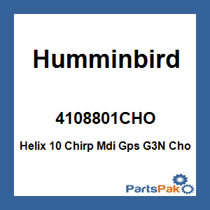Humminbird 4108801CHO; Helix 10 Chirp Mdi Gps G3N Cho
