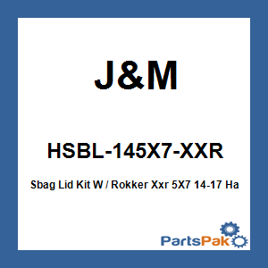 J&M HSBL-145X7-XXR; Sbag Lid Kit W / Rokker Xxr 5X7 14-17 Harley