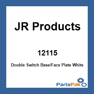 JR Products 12115; Double Switch Base/Face Plate White