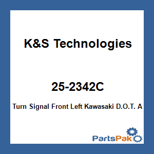 K&S Technologies 25-2342C; Turn Signal Front Left Fits Kawasaki
