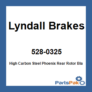 Lyndall Brakes 528-0325; High Carbon Steel Phoenix Rear Rotor Black