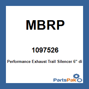 MBRP 1097526; Performance Exhaust Trail Silencer