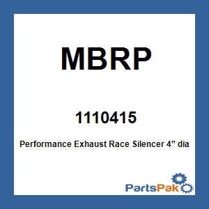 MBRP 1110415; Performance Exhaust Race Silencer